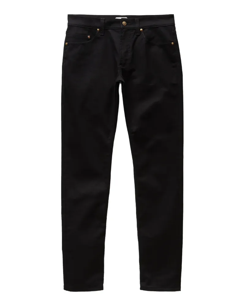 Versace Slim-Fit-Jeans mit Stickerei - Schwarz Schwarz