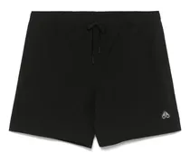 Badeshorts mit Logo-Patch - Schwarz