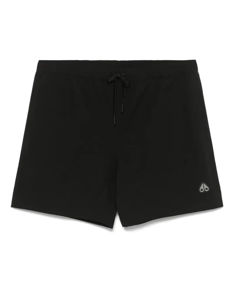 Moose Knuckles Badeshorts mit Logo-Patch - Schwarz Schwarz