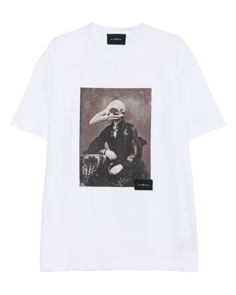 John Richmond T-Shirt mit grafischem Print - Weiß Weiß