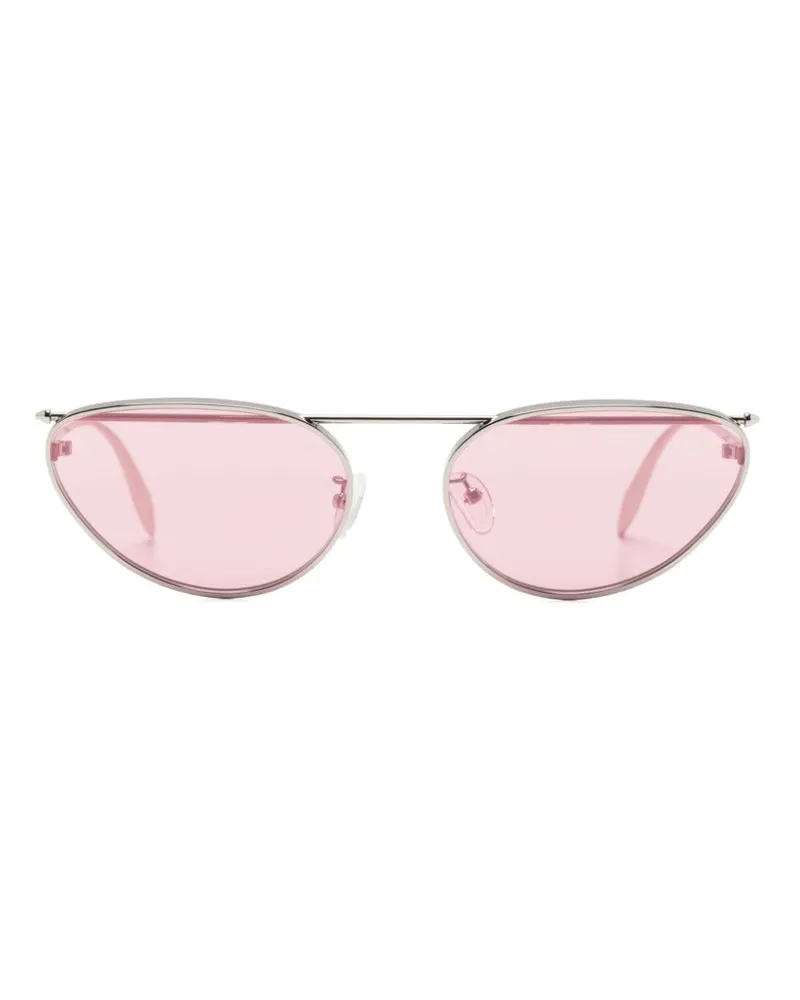 Alexander McQueen Cat-Eye-Sonnenbrille mit Piercing - Silber Silber