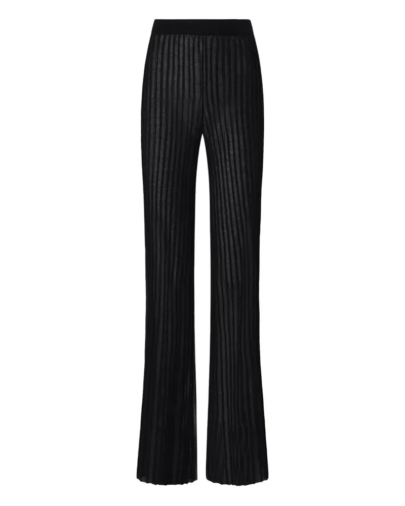 Pinko Ausgestellte Hose mit Falten - Schwarz Schwarz
