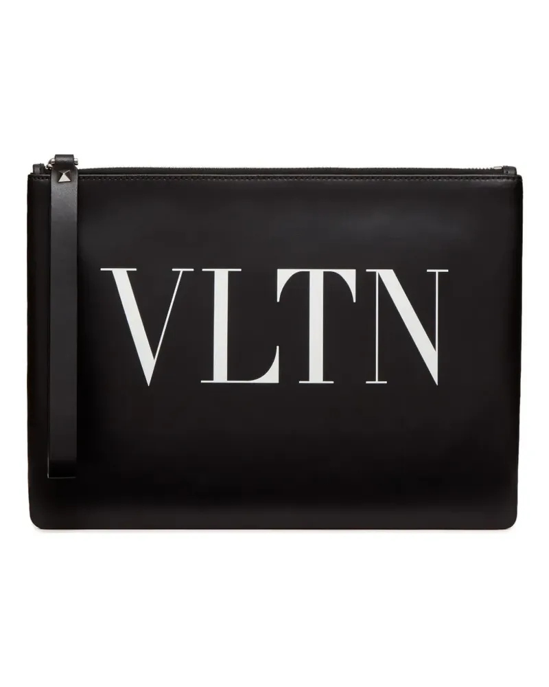 Valentino Garavani VLTN Clutch - Schwarz Schwarz