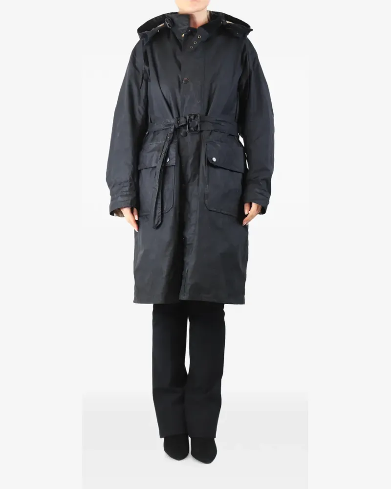 Barbour x Margaret Howell Parka mit Gürtel - Schwarz Schwarz