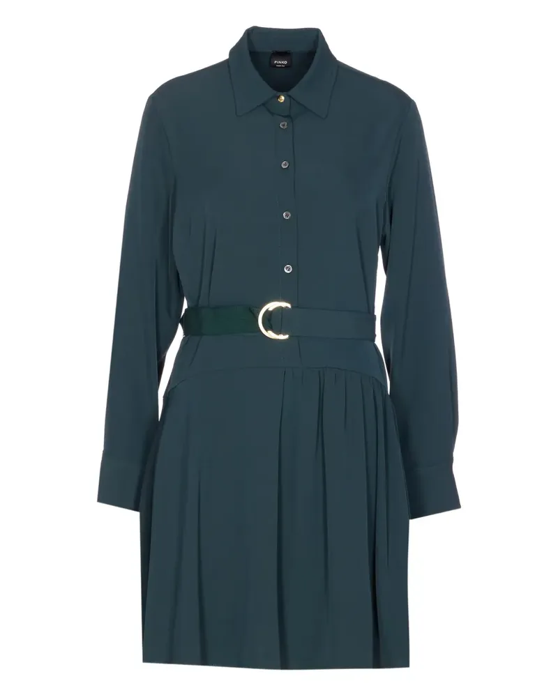 Pinko belted shirt mini dress - Grün Grün