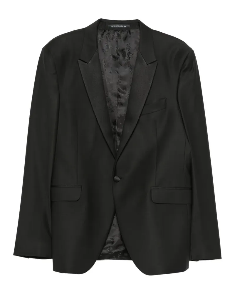 Carlo Pignatelli peak-lapel single-breasted suit - Schwarz Schwarz