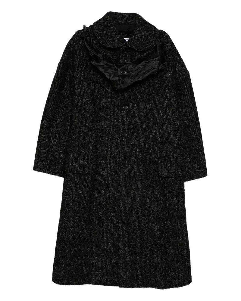 Comme des Garçons Einreihiger Mantel - Schwarz Schwarz