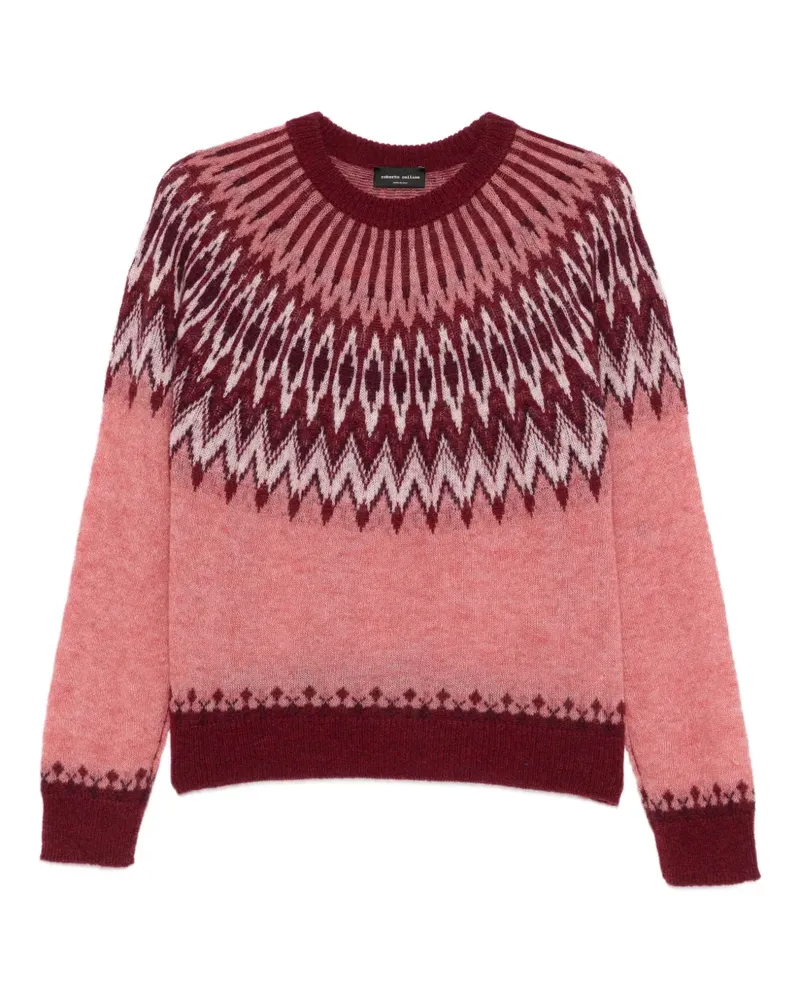 Roberto Collina patterned round-neck sweater - Rosa Rosa