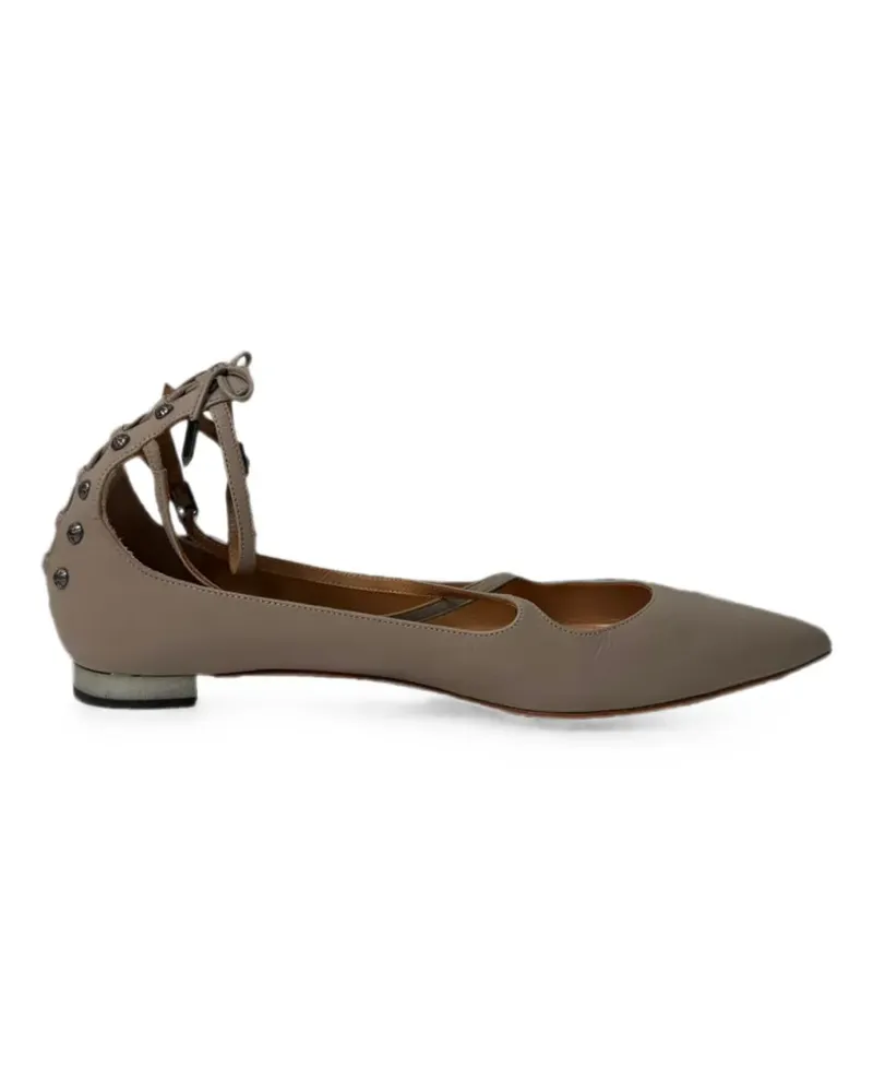 Aquazzura Ballerinas mit spitzer Kappe - Nude Nude