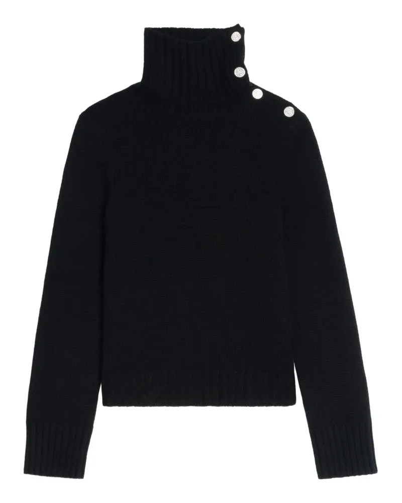 Zadig & Voltaire Stehkragen-Pullover mit verzierten Knöpfen - Schwarz Schwarz
