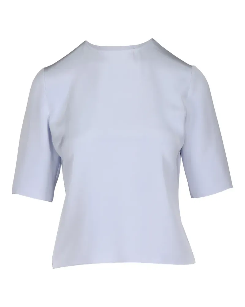 Peter Cohen silk round-neck blouse - Blau Blau