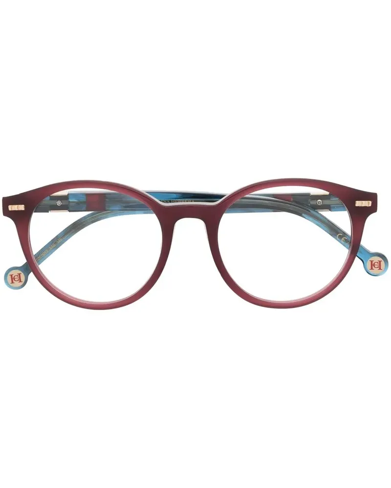 Carolina Herrera New York Brille mit rundem Gestell - Rot Rot