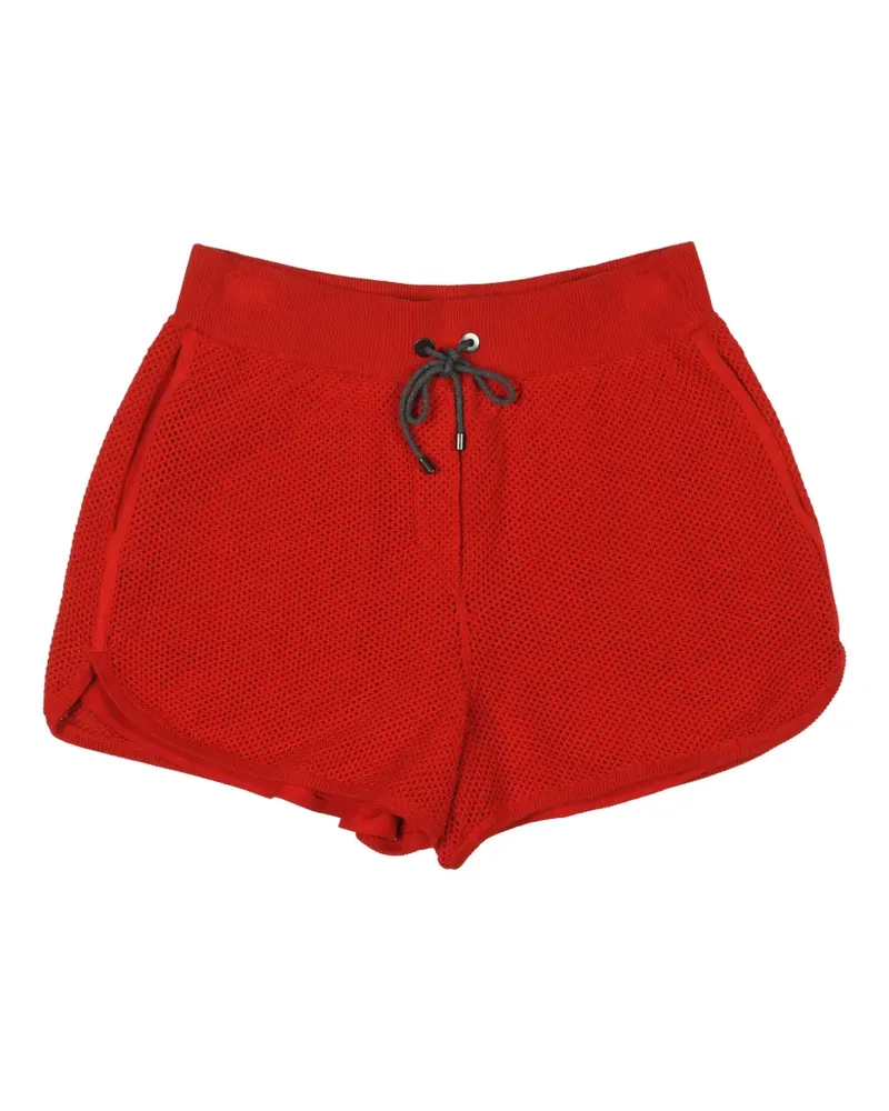 Brunello Cucinelli mesh-effect drawstring shorts - Rot Rot