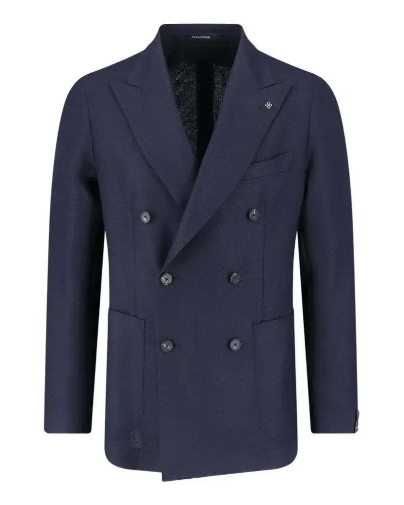 Tagliatore double-breasted wool jacket - Blau Blau