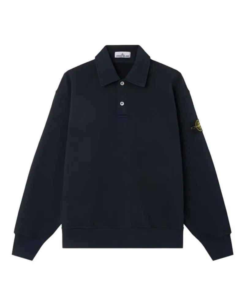 Stone Island logo-patch polo shirt - Blau Blau
