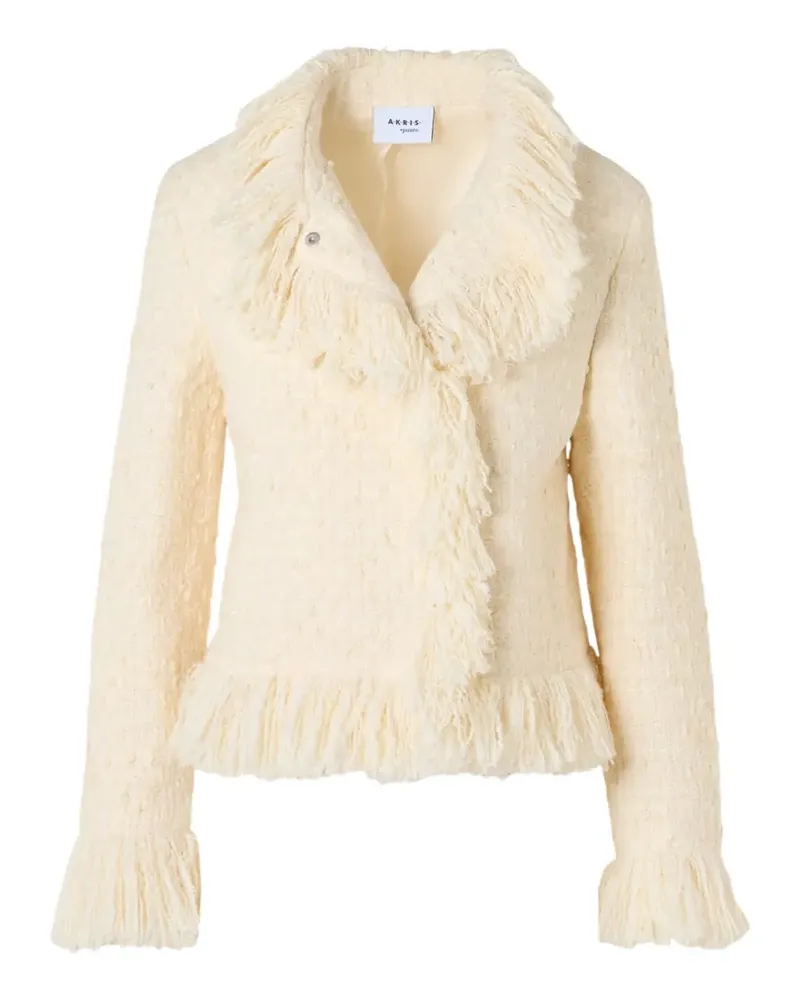 Akris fringe-trimmed jacket - Nude Nude