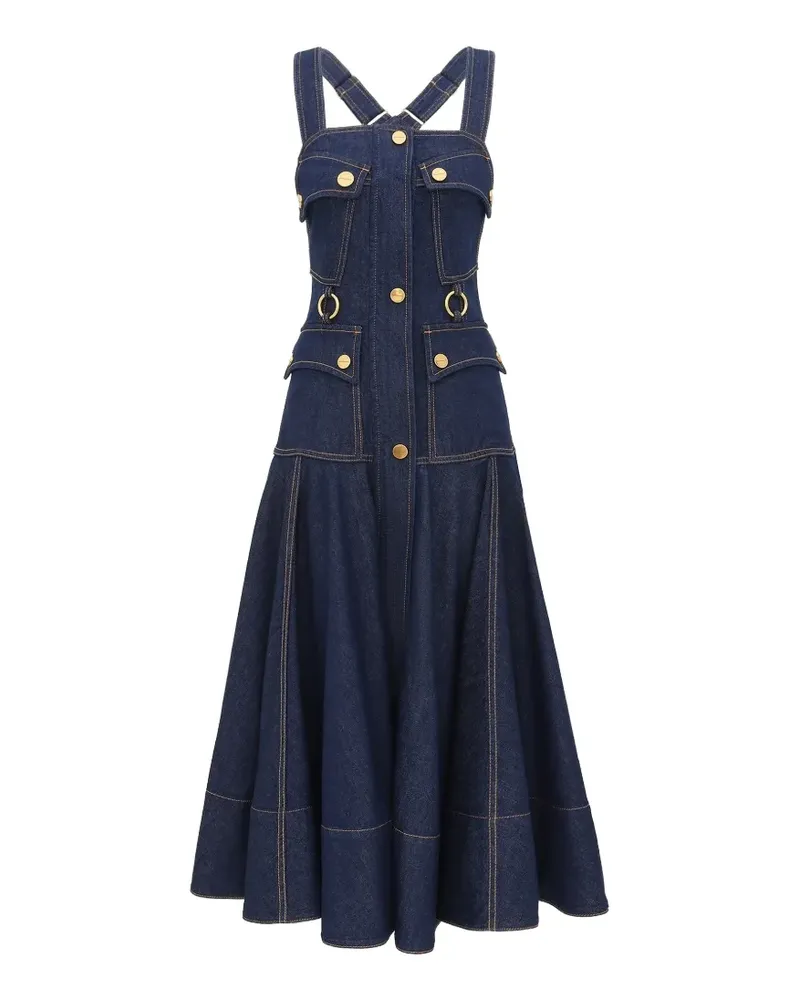 Zimmermann Luna utility dress - Blau Blau