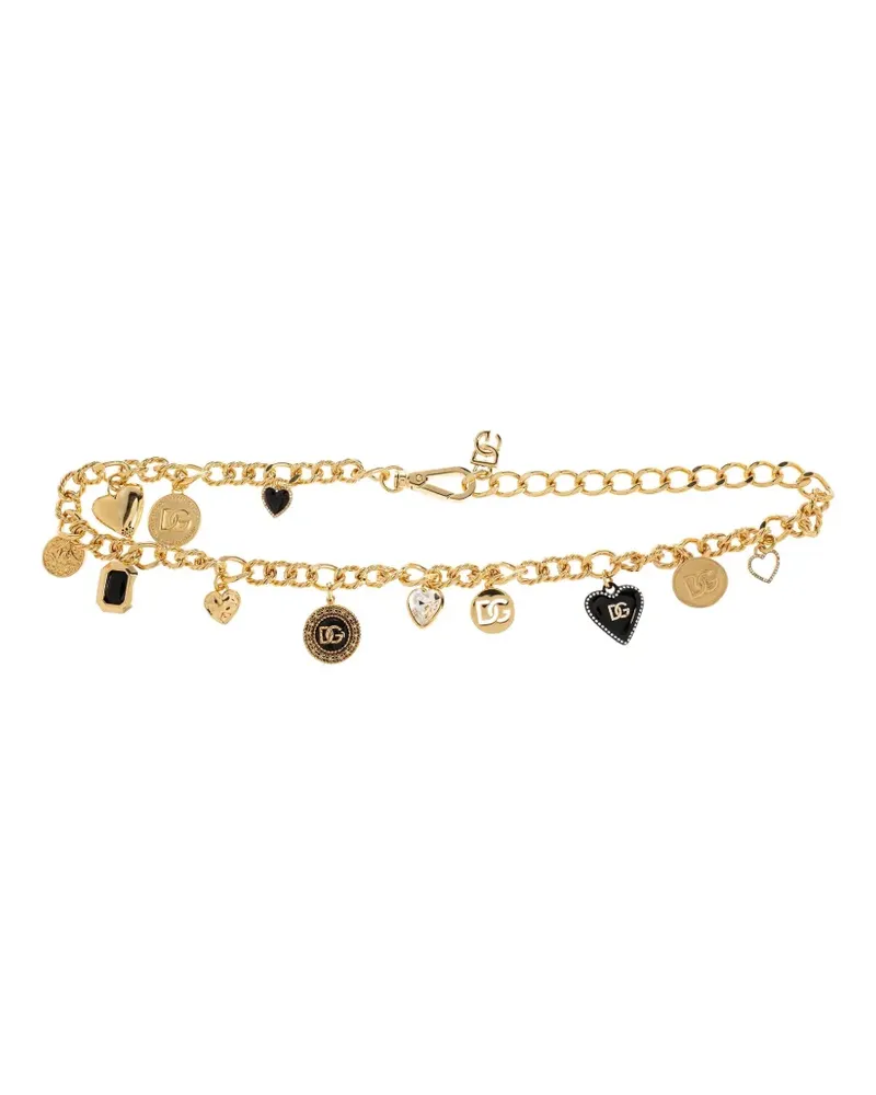 Dolce & Gabbana logo-charm chain belt - Gold Gold