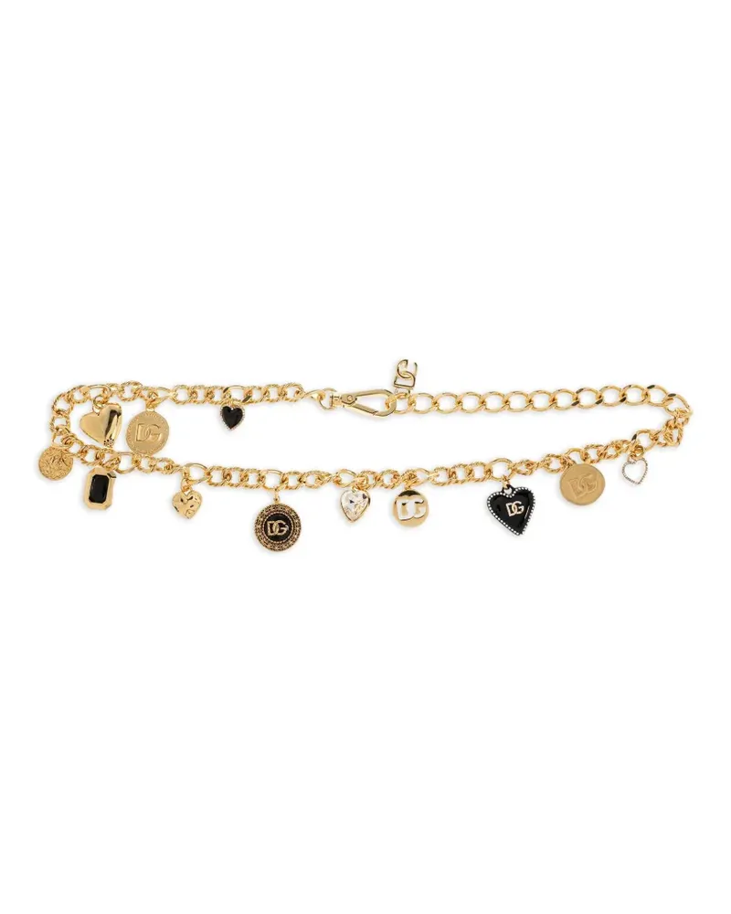 Dolce & Gabbana Kettengürtel mit Logo-Anhänger - Gold Gold
