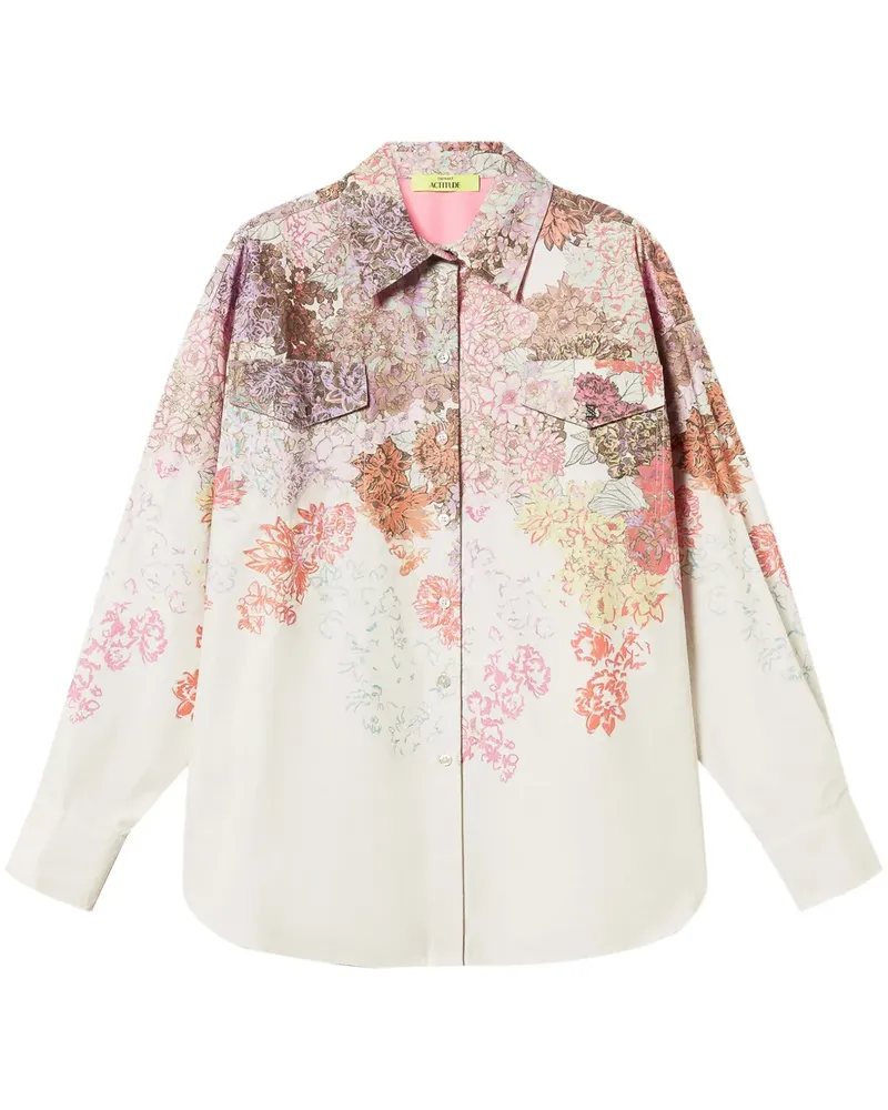 Twin-Set Hemd mit Blumen-Print - Weiß Weiß