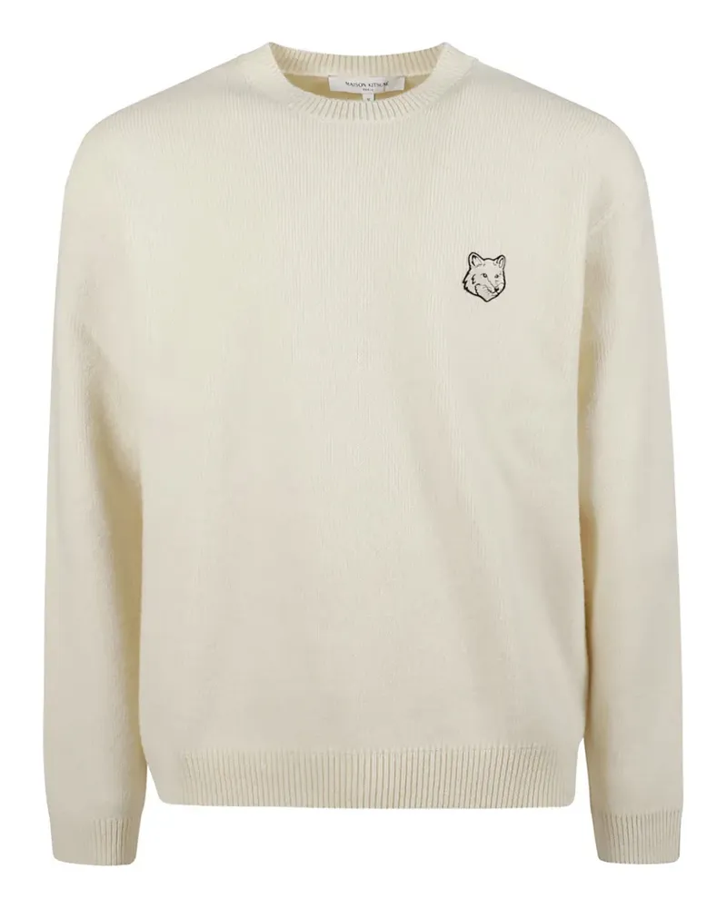 Kitsuné Fox Head Wollpullover - Nude Nude