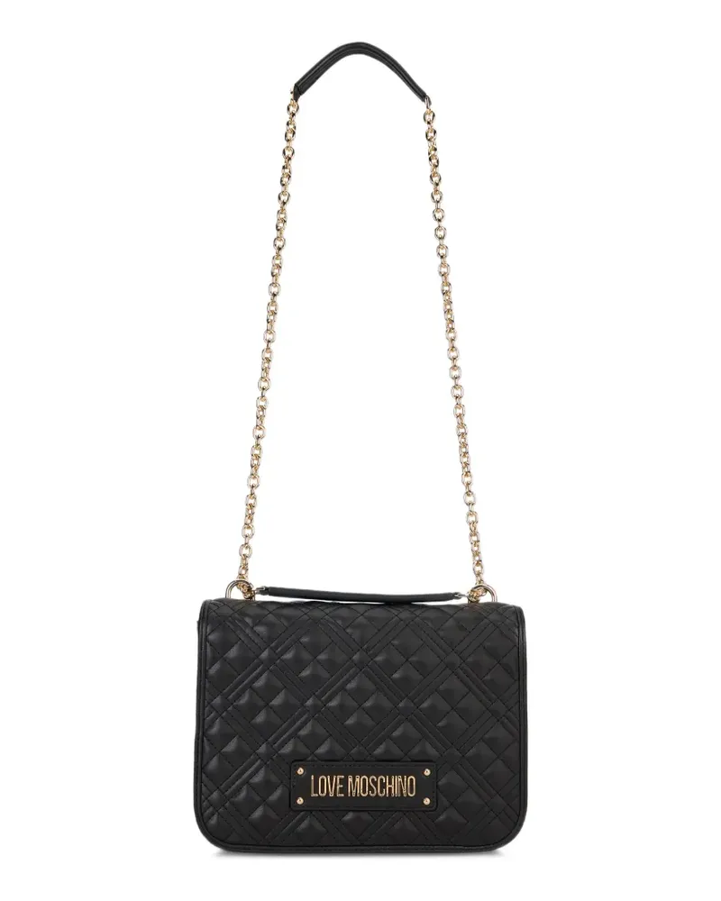 Moschino Gesteppte Schultertasche - Schwarz Schwarz
