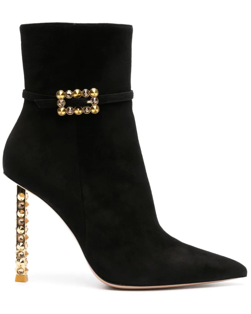 Gianvito Rossi Wonder Stiefel aus Wildleder 105mm - Schwarz Schwarz