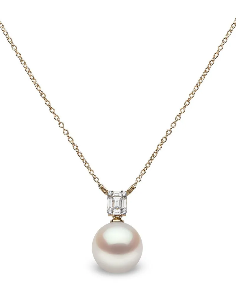 YOKO London 18kt Gelbgoldhalskette mit Perlen und Diamant Gold