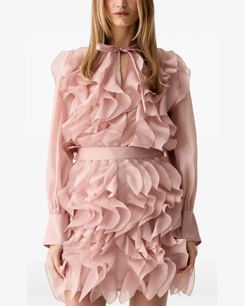 Karl Lagerfeld ruffled blouse - Rosa Rosa
