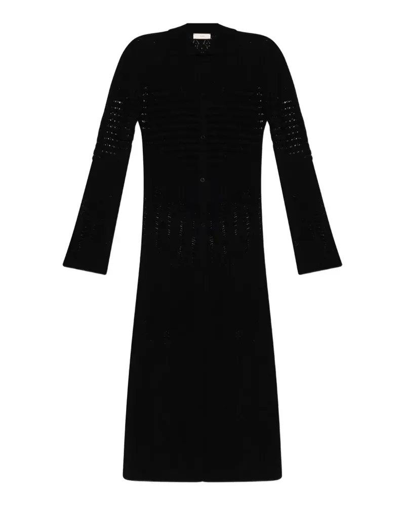 AKEP pointelle-knit long-sleeve cardigan - Schwarz Schwarz