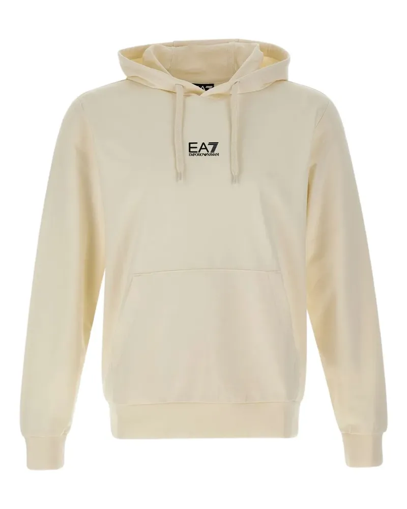 EA7 Hoodie mit Logo-Print - Nude Nude