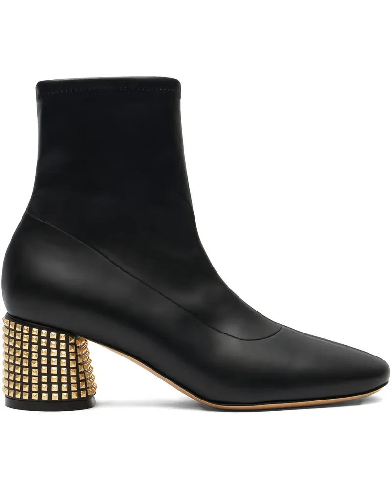 Casadei Stiefeletten aus Leder 50mm - Schwarz Schwarz