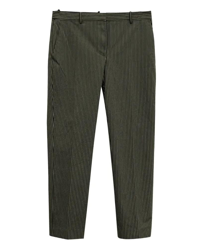 Theory Gestreifte Straight-Leg-Hose - Schwarz Schwarz