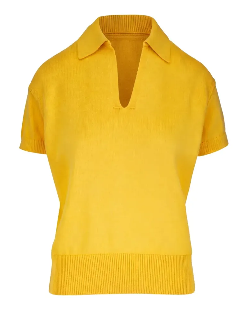 Lafayette148 Kurzärmeliger Daisy Pullover - Gelb Gelb