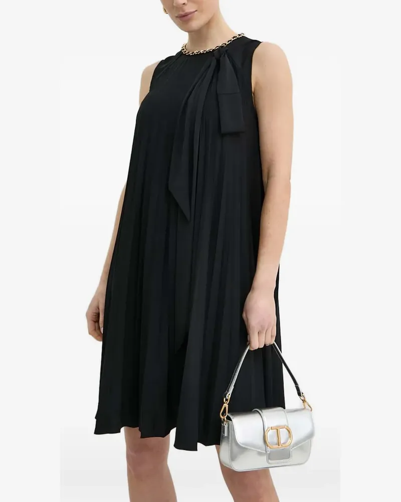 NISSA pleated mini dress - Schwarz Schwarz