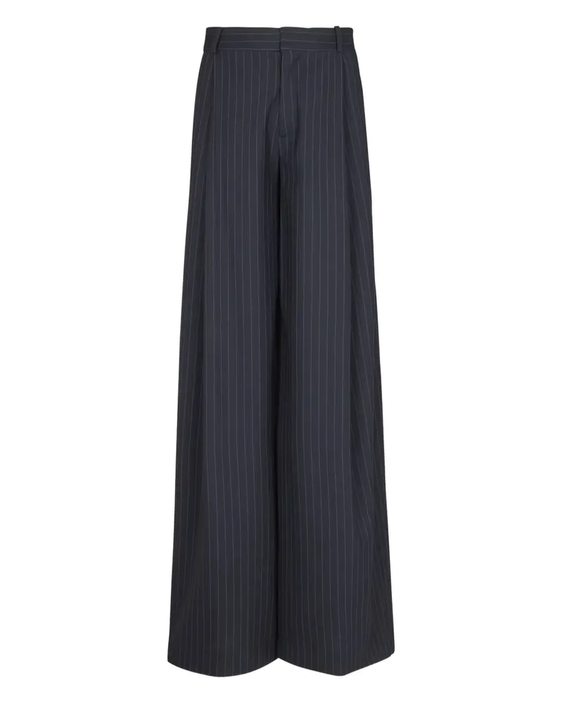 Balmain Bundfaltenhose mit Nadelstreifen - Blau Blau