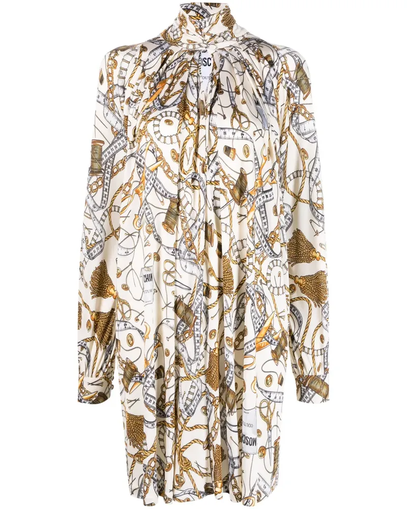 Moschino Midikleid mit grafischem Print - Nude Nude