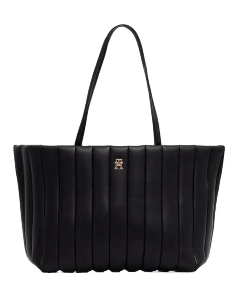 Tommy Hilfiger large Grace quilted tote bag - Schwarz Schwarz