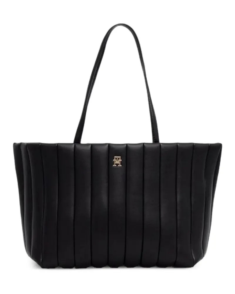 Tommy Hilfiger large Grace quilted tote bag - Schwarz Schwarz