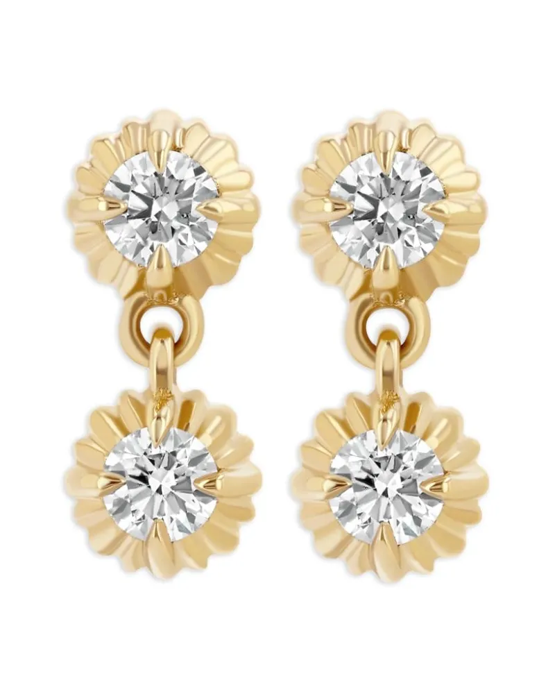 Lizzie Mandler 18kt Gelbgoldohrringe mit Diamanten Gold