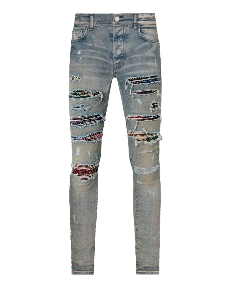 Amiri Thrasher paisley-patch jeans - Blau Blau