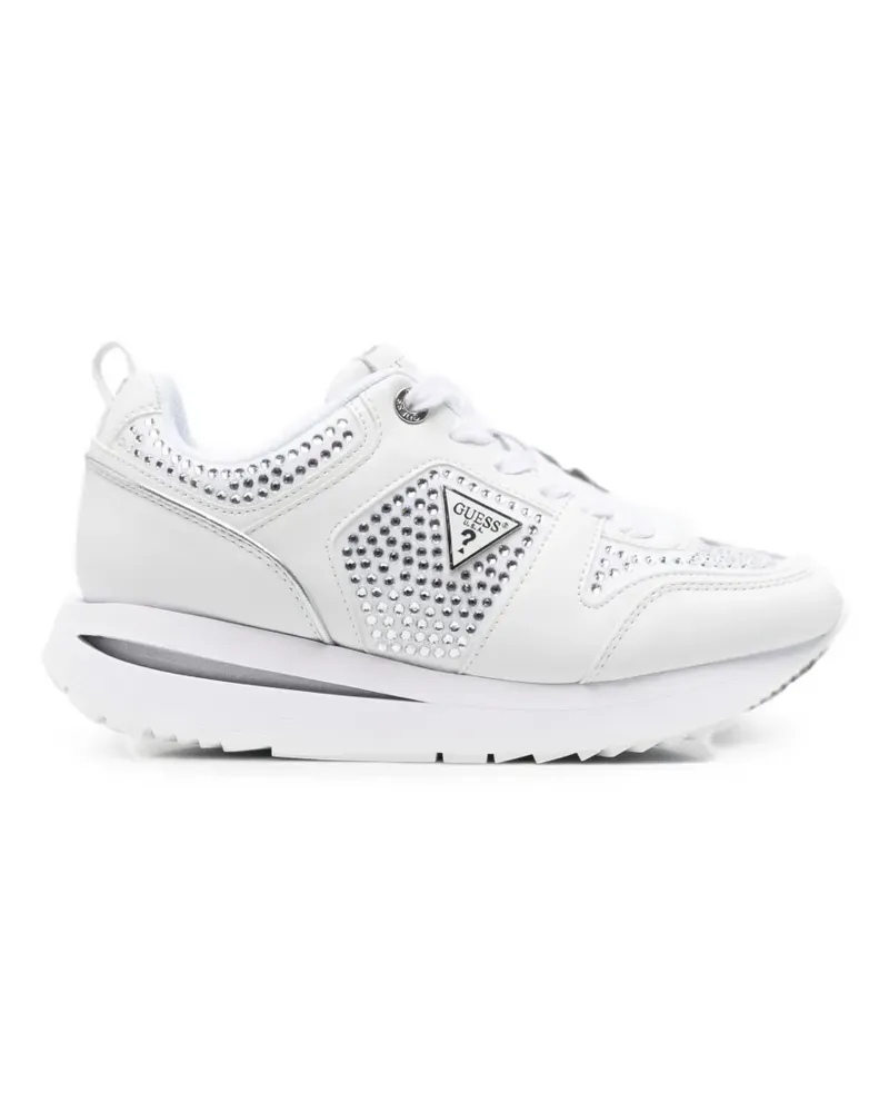 Guess crystal-embellished sneakers - Weiß Weiß
