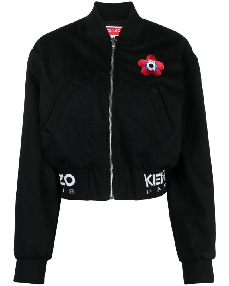 Kenzo Bomberjacke mit Target Boke Flower Schwarz