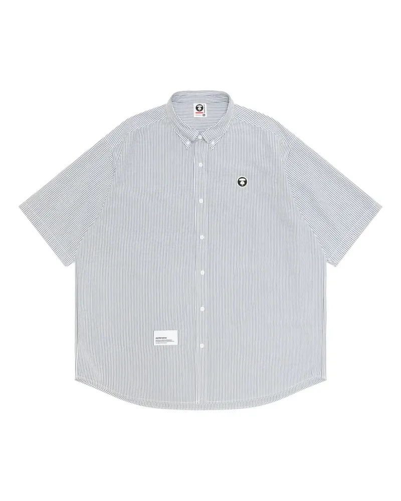 BAPE Gestreiftes Hemd - Weiß Weiß