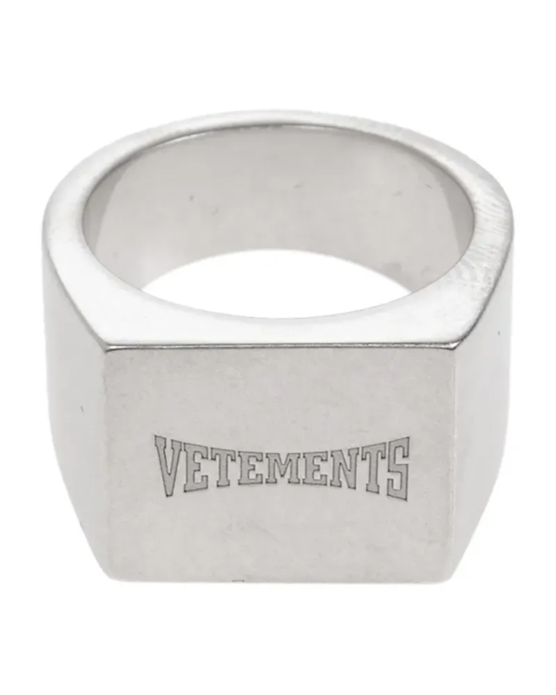 VETEMENTS Eckiger Siegelring - SILVER Silver