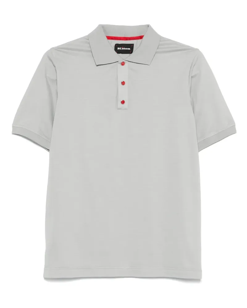 Kiton Poloshirt mit kurzen Ärmeln - Grau Grau