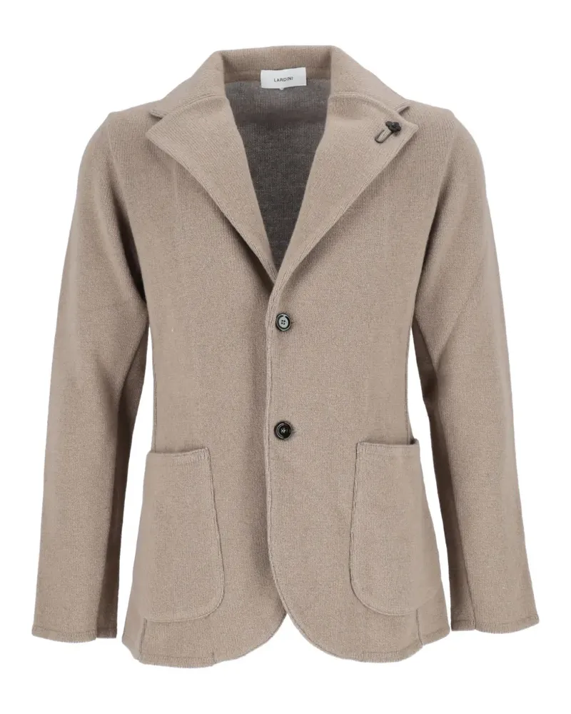 LARDINI Gestrickte Jacke mit fallendem Revers - Nude Nude