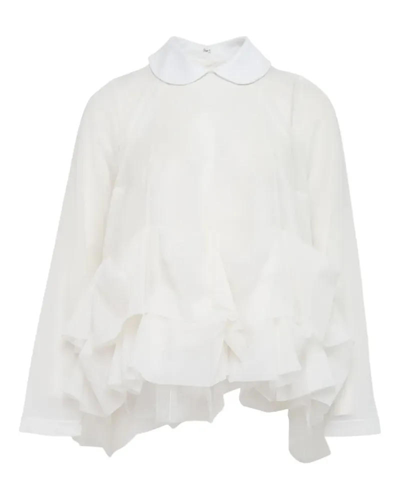 Comme des Garçons ruffled blouse - Weiß Weiß