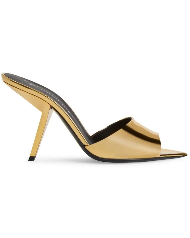 Giuseppe Zanotti Mystero Mules 90mm Gold