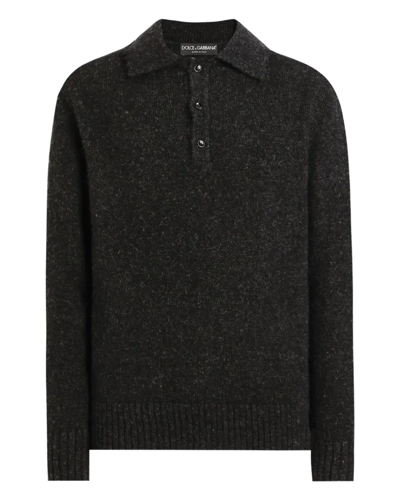 Dolce & Gabbana Poloshirt mit Knöpfen - Schwarz Schwarz